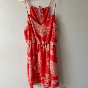 Brand NWT Coral Size L French Connection Paisley Print dress